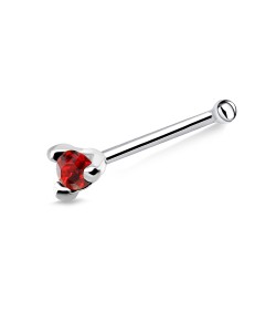 1.5mm Round CZ Silver Bone Nose Stud NSKD-52